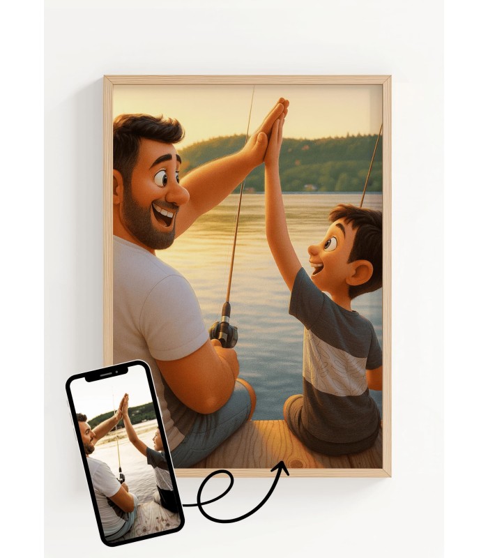 Portrait Style Film d'Animation ┃Papa | L'AFFICHERIE