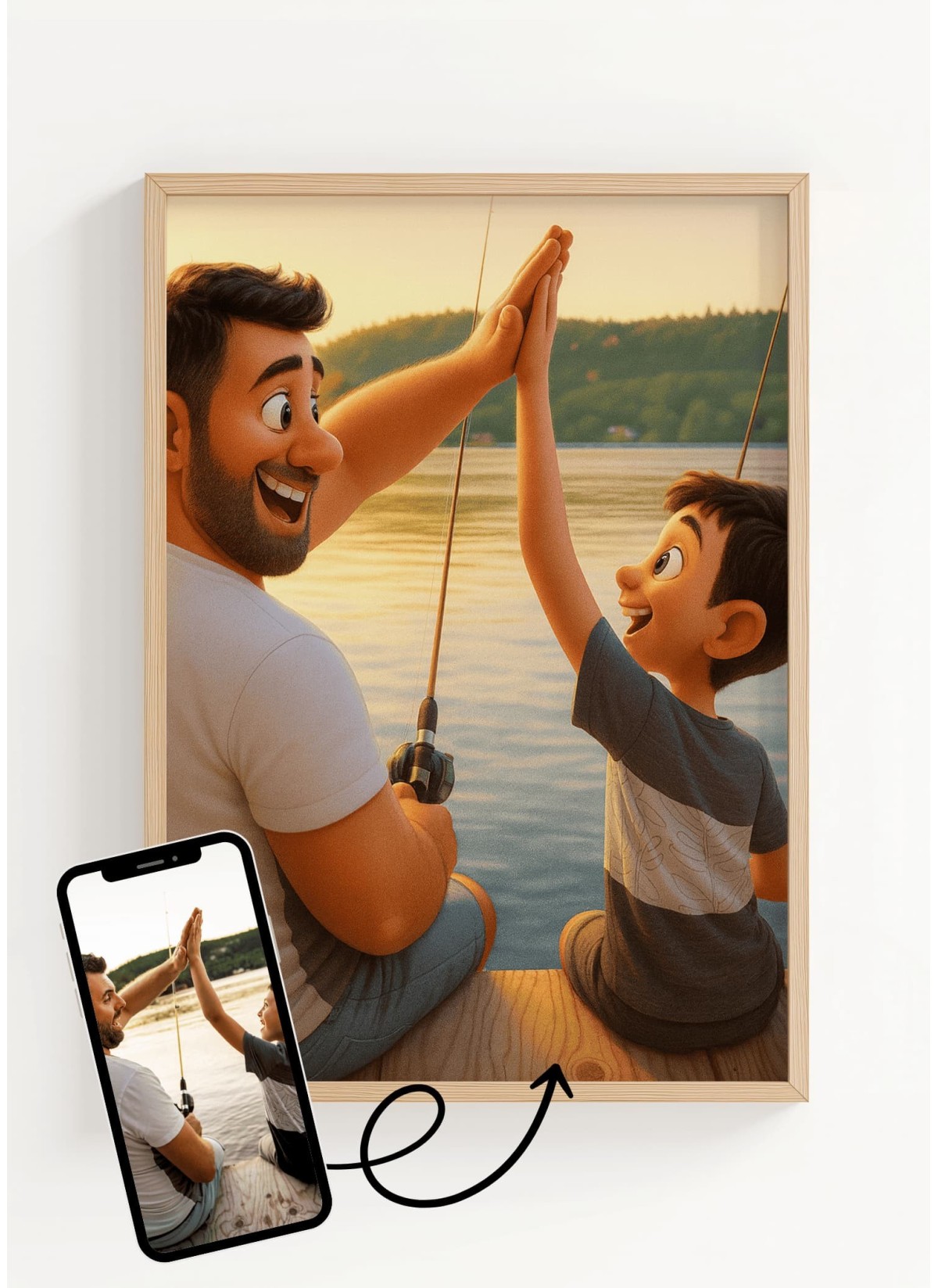 Portrait Style Film d'Animation ┃Papa | L'AFFICHERIE