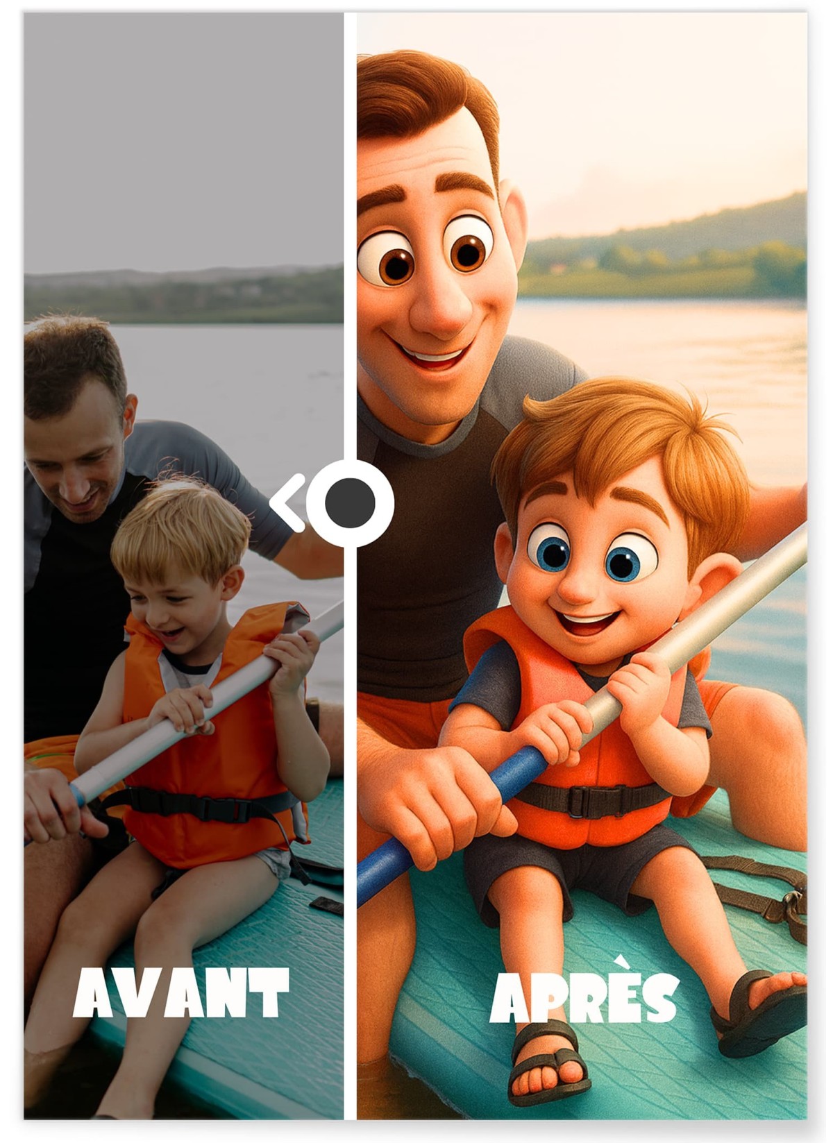 Portrait Style Film d'Animation ┃Papa | L'AFFICHERIE