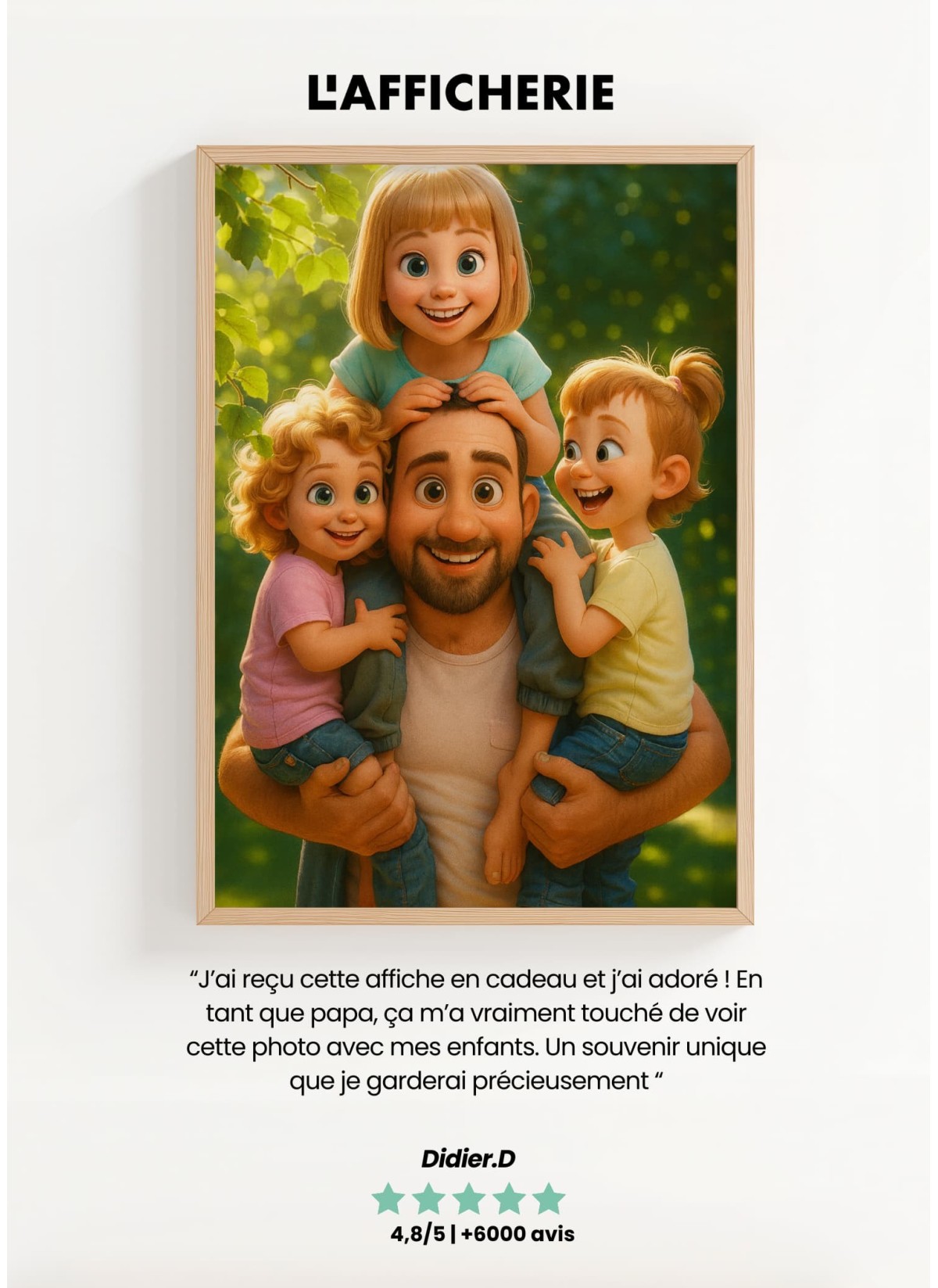 Portrait Style Film d'Animation ┃Papa | L'AFFICHERIE