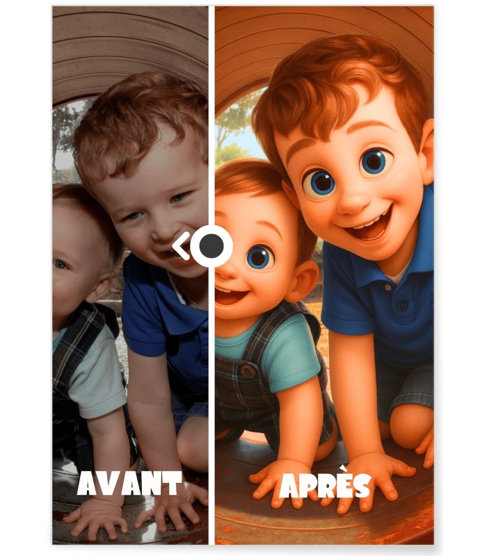 Portrait Style Film d'Animation ┃Frère et soeur
