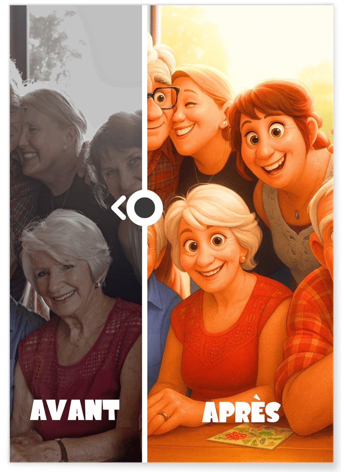 Portrait Style Film d'Animation ┃Amis | L'AFFICHERIE