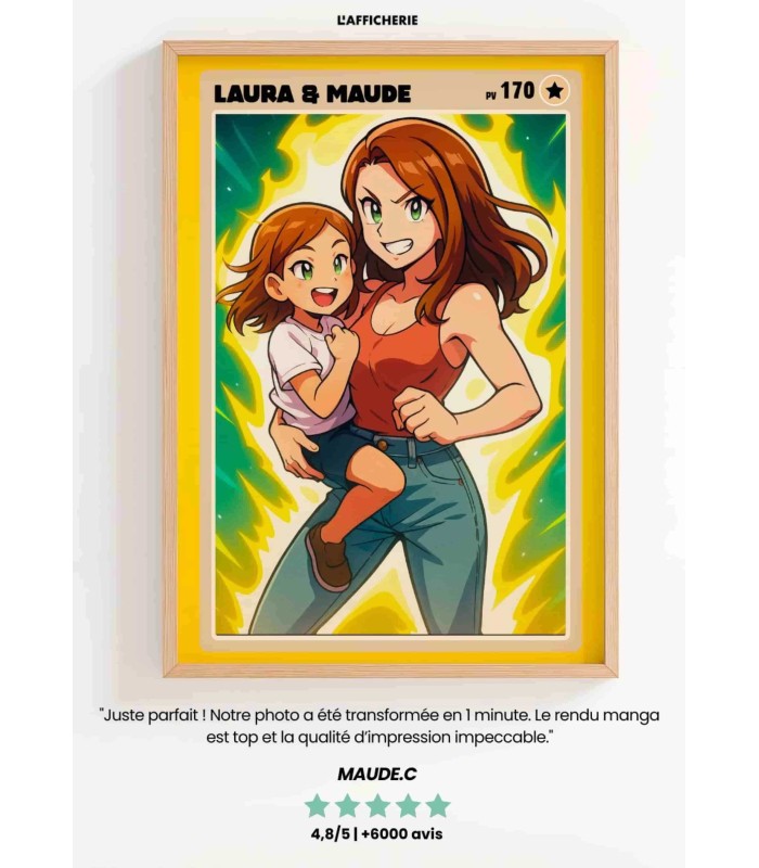 Portrait Manga style carte de collection┃Oncle et tante
