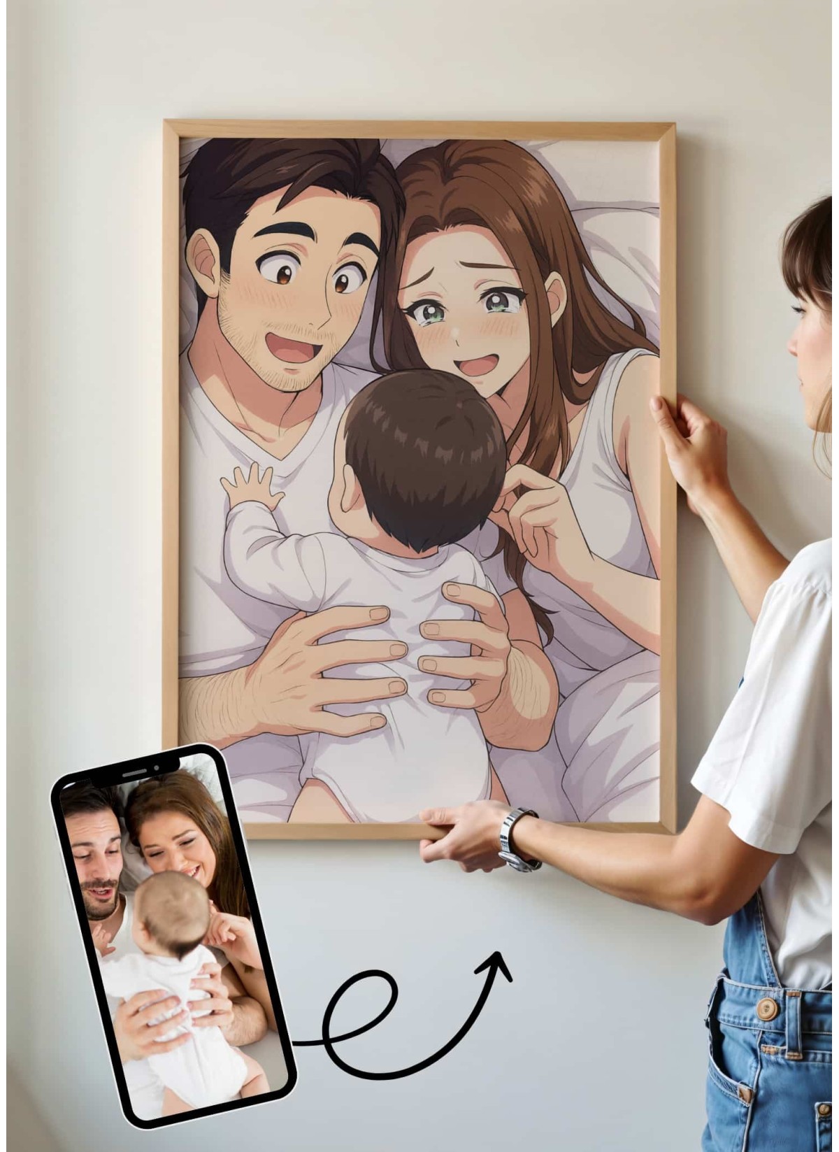 Affiche Manga Personnalisée – Votre photo transformé en personnage manga avec IA┃Enfant | LAFFICHERIE
