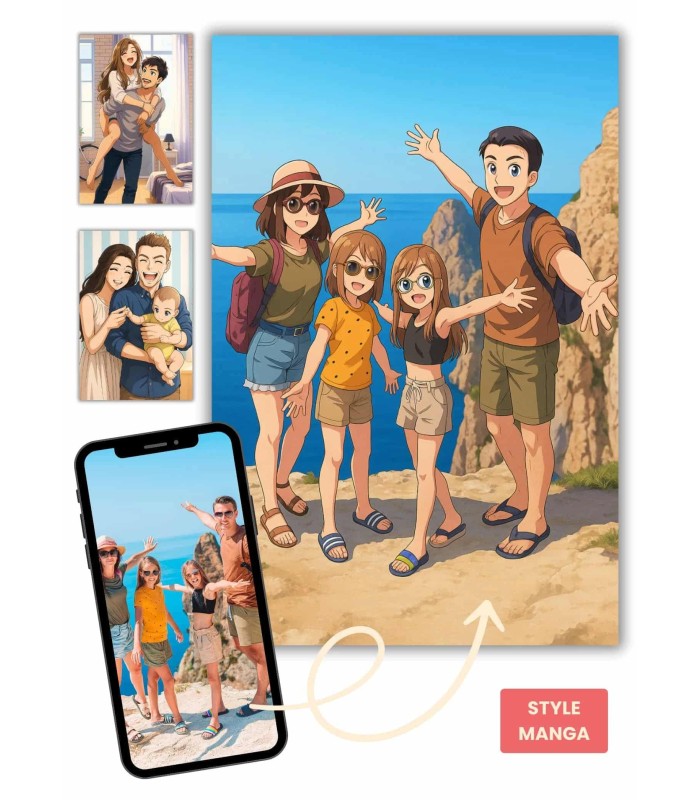 Affiche Manga Personnalisée┃Oncle et tante