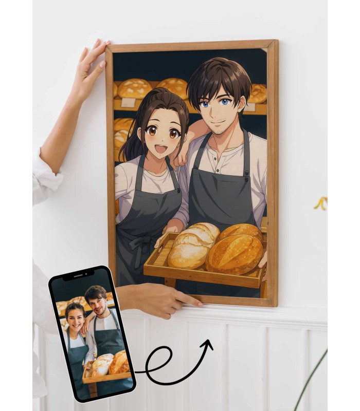 Affiche Manga Personnalisée – Votre photo transformé en personnage manga avec IA┃Collègues | LAFFICHERIE
