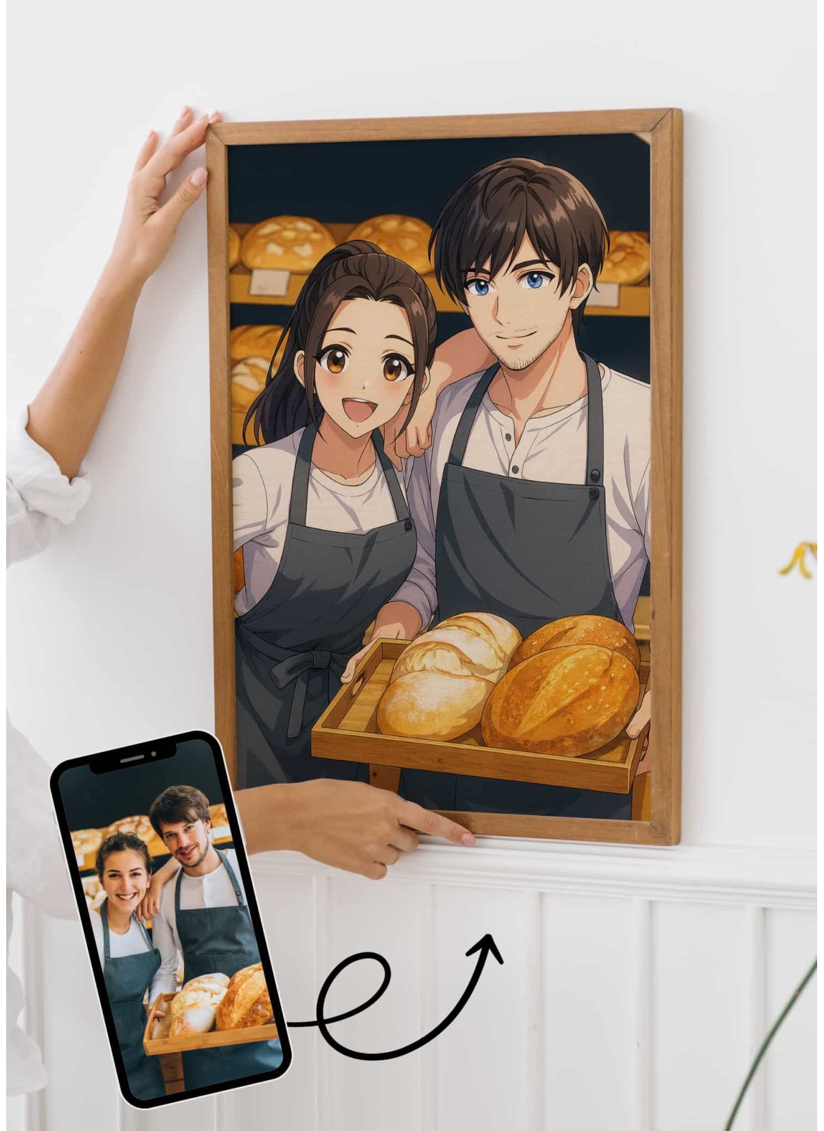 Affiche Manga Personnalisée – Votre photo transformé en personnage manga avec IA┃Collègues | LAFFICHERIE