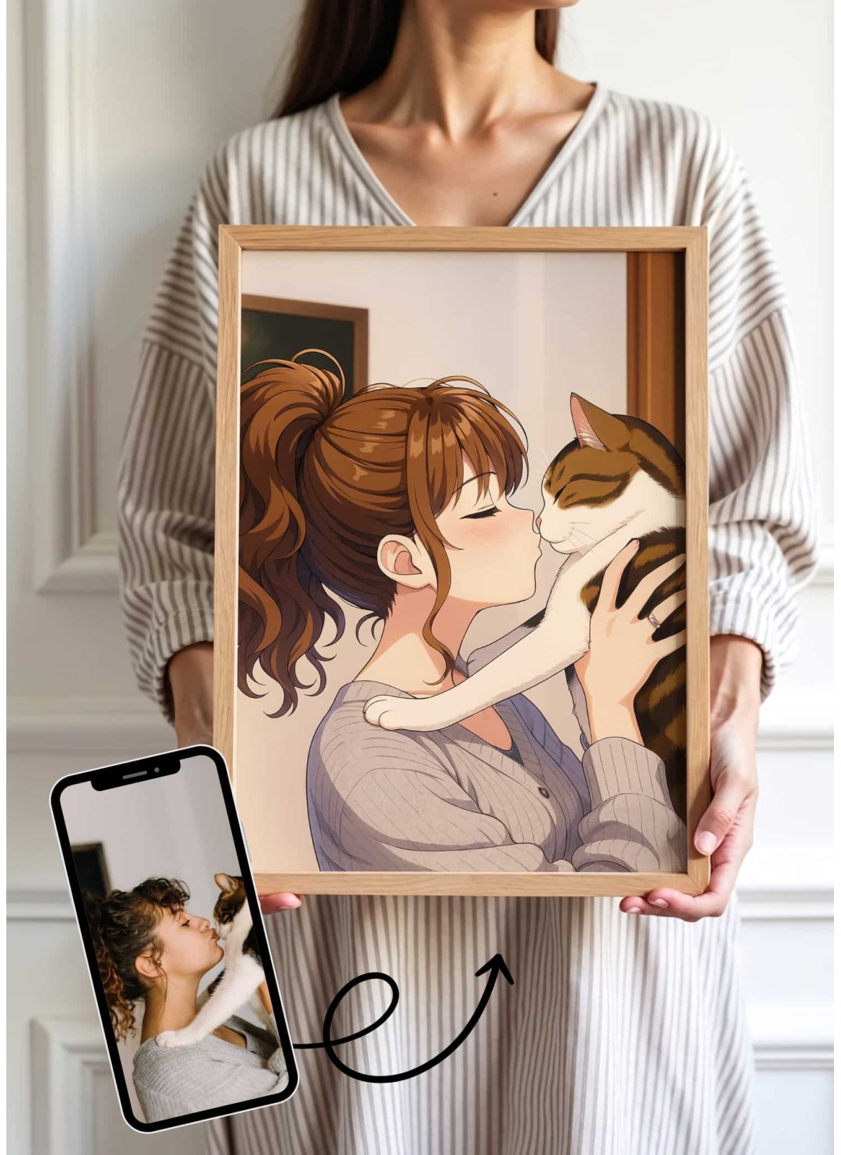Affiche Manga Personnalisée – Votre photo transformé en personnage manga avec IA┃Animaux | LAFFICHERIE