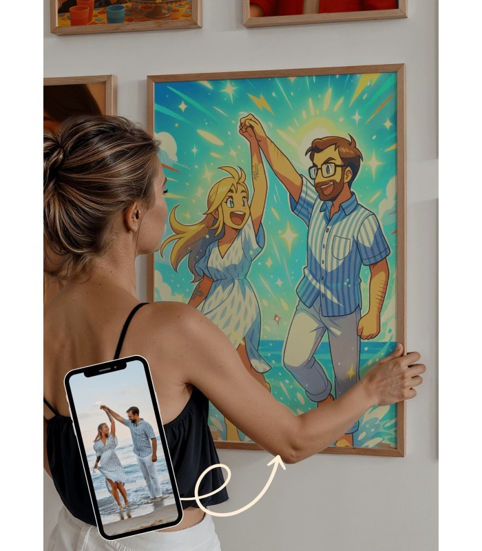 Affiche Manga Personnalisée Couple  | LAFFICHERIE
