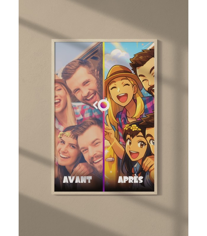 Affiche Manga Personnalisée Amis  | LAFFICHERIE