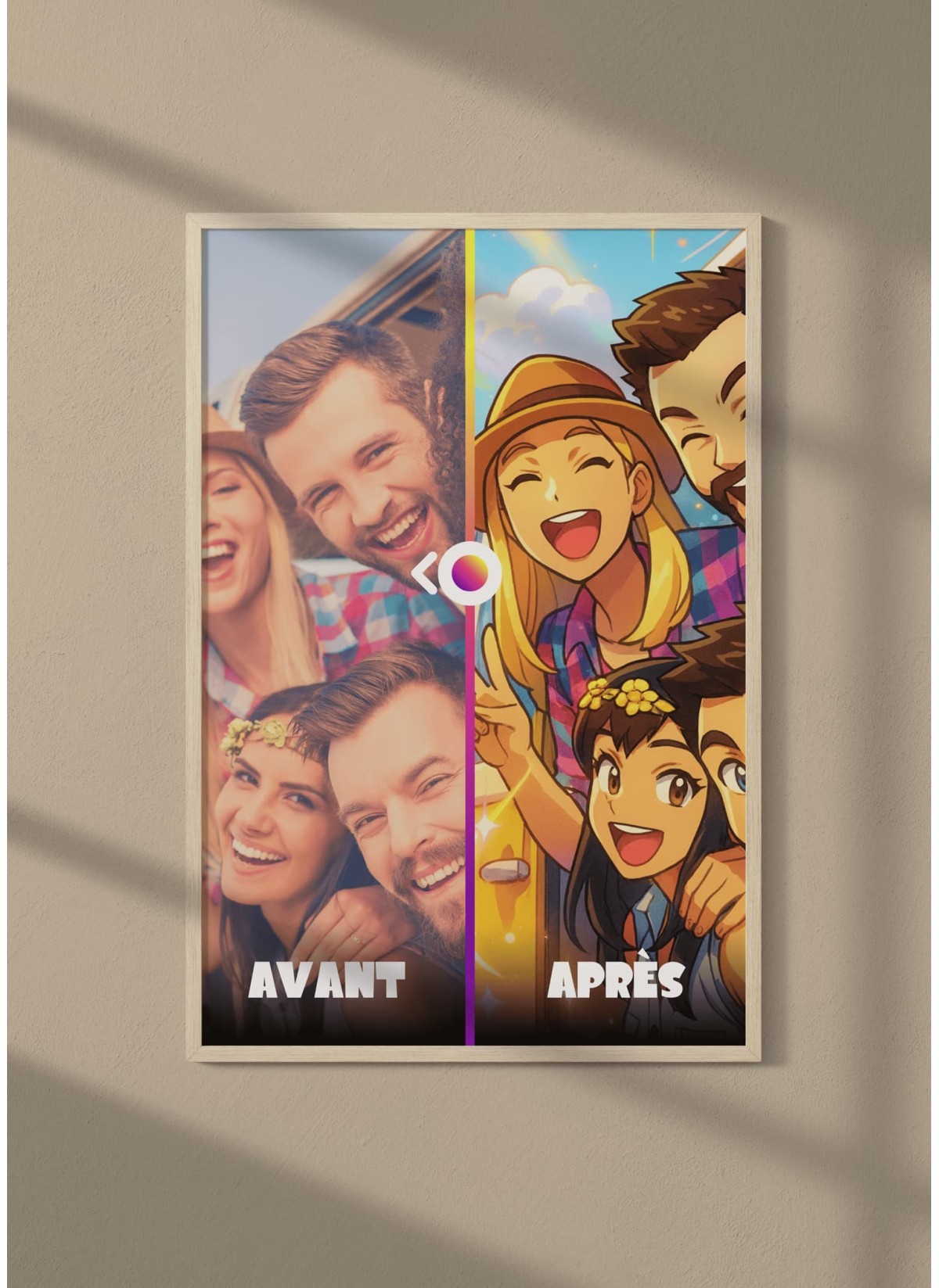 Affiche Manga Personnalisée Amis  | LAFFICHERIE