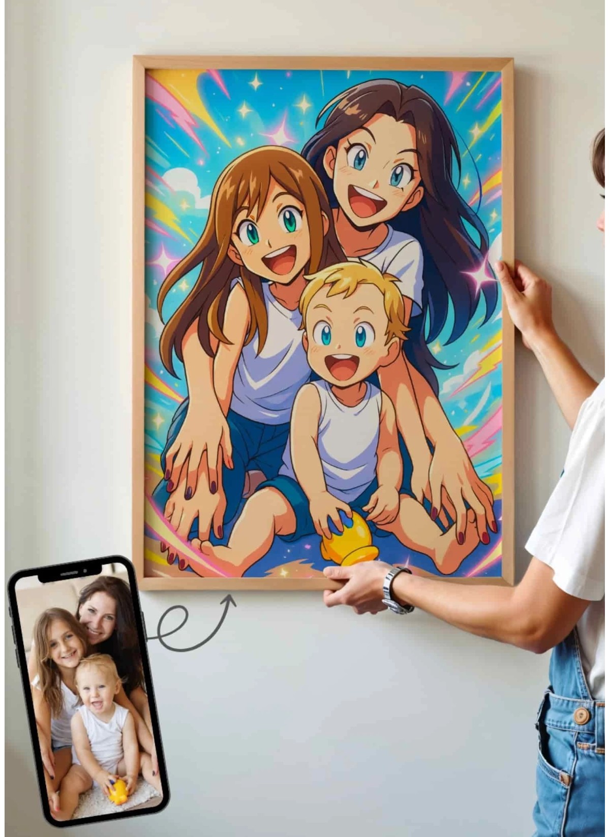 Affiche Manga Personnalisée Amis  | LAFFICHERIE