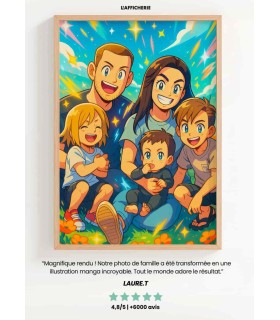 Portrait manga personnalisée | Style Animé| Enfants