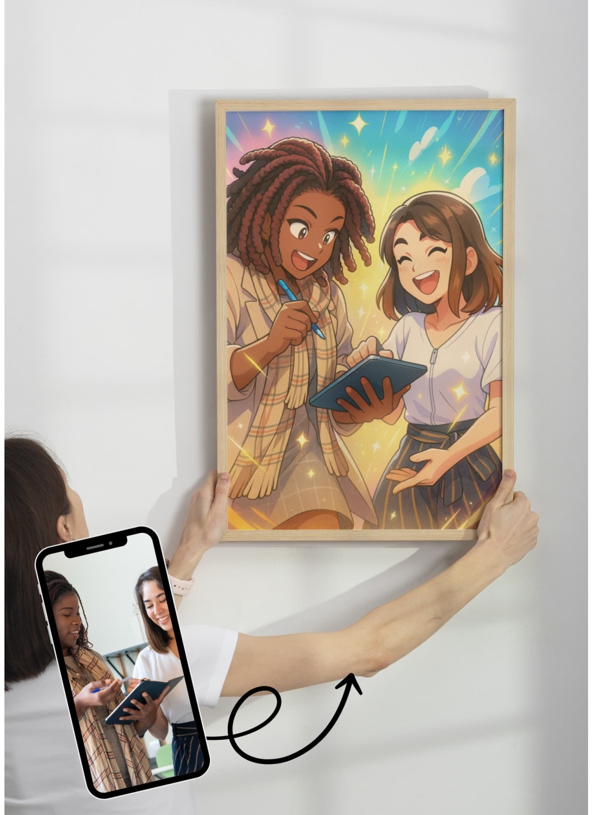 Affiche Manga Personnalisée collègues  | LAFFICHERIE