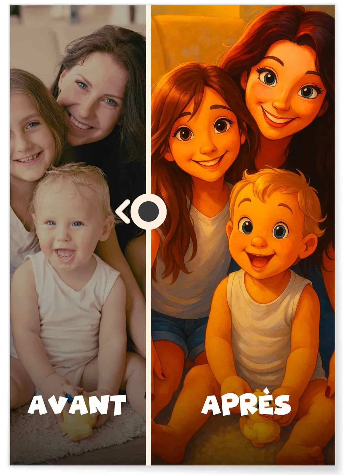 Affiche Style Animation 2 Personnalisée – Portrait magique par IA pour Maman| LAFFICHERIE