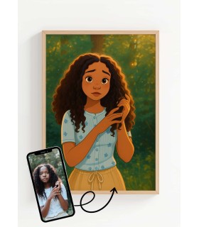 Affiche Style Animation 2 Personnalisée – Portrait magique par IA pour enfants| LAFFICHERIE