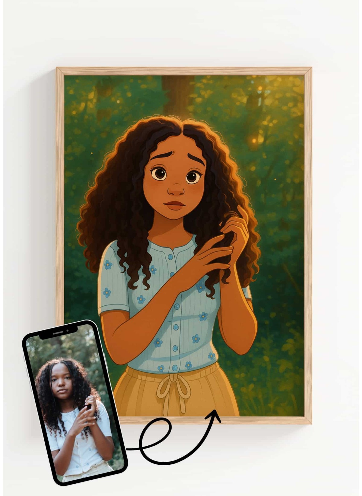 Affiche Style Animation 2 Personnalisée – Portrait magique par IA pour enfants| LAFFICHERIE