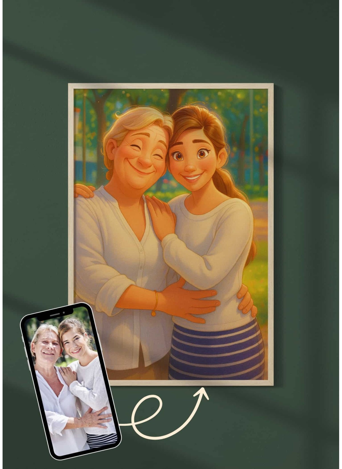 Affiche Style Animation 2 Personnalisée – Portrait magique par IA pour oncle et tante| LAFFICHERIE