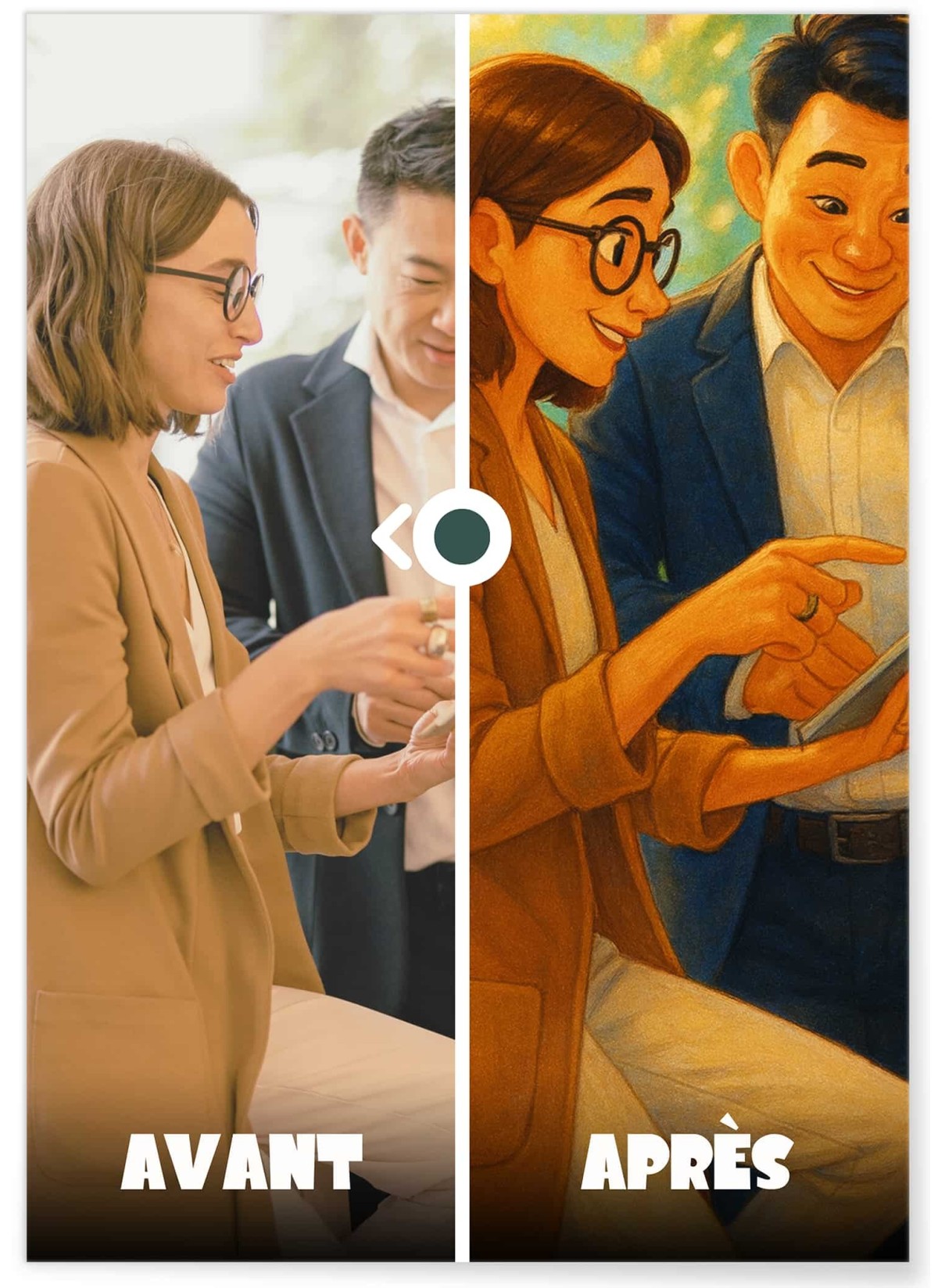 Affiche Style Animation 2 Personnalisée – Portrait magique par IA pour collègues| LAFFICHERIE