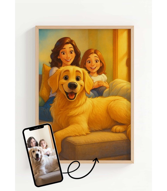 Affiche Style Animation 2 Personnalisée – Portrait magique par IA pour animaux| LAFFICHERIE