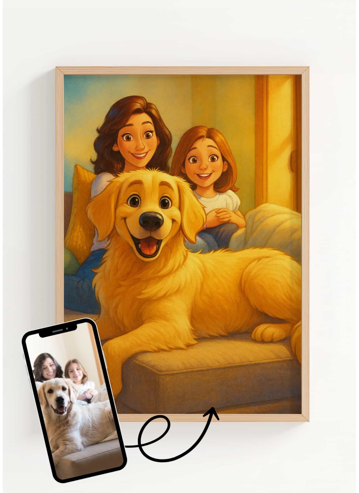 Affiche Style Animation 2 Personnalisée – Portrait magique par IA pour animaux| LAFFICHERIE