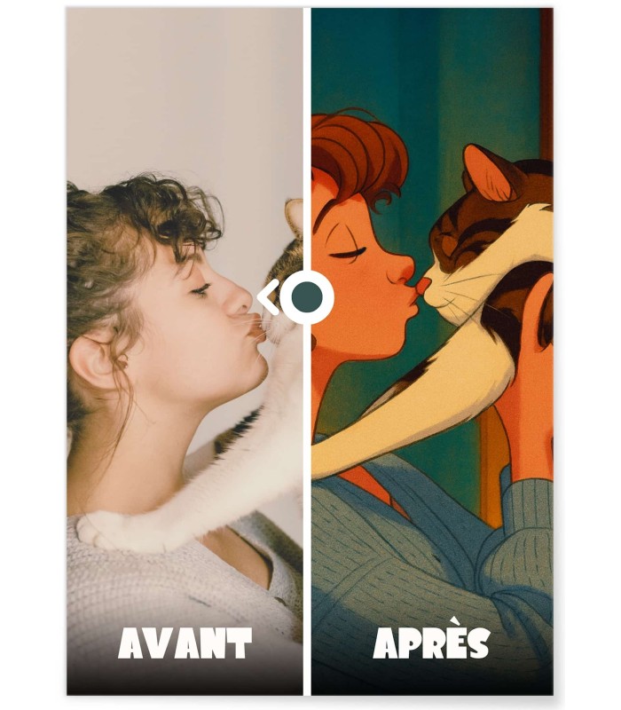 Affiche Style Film d'Animation Personnalisée 2 ┃Animaux