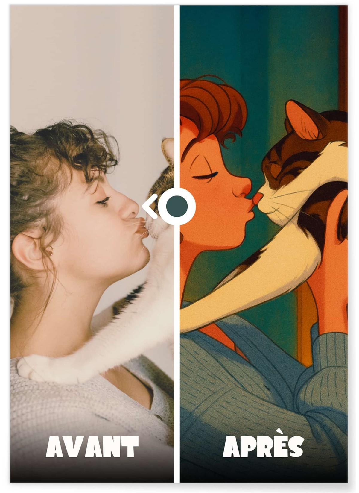 Affiche Style Animation 2 Personnalisée – Portrait magique par IA pour animaux| LAFFICHERIE