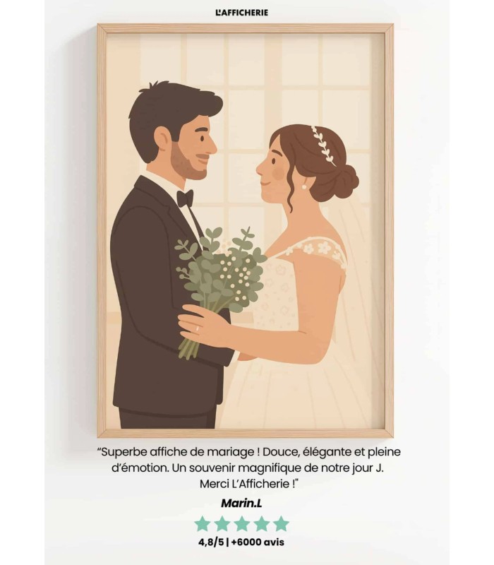 Affiche Personnalisée Illustration minimaliste ┃Papa