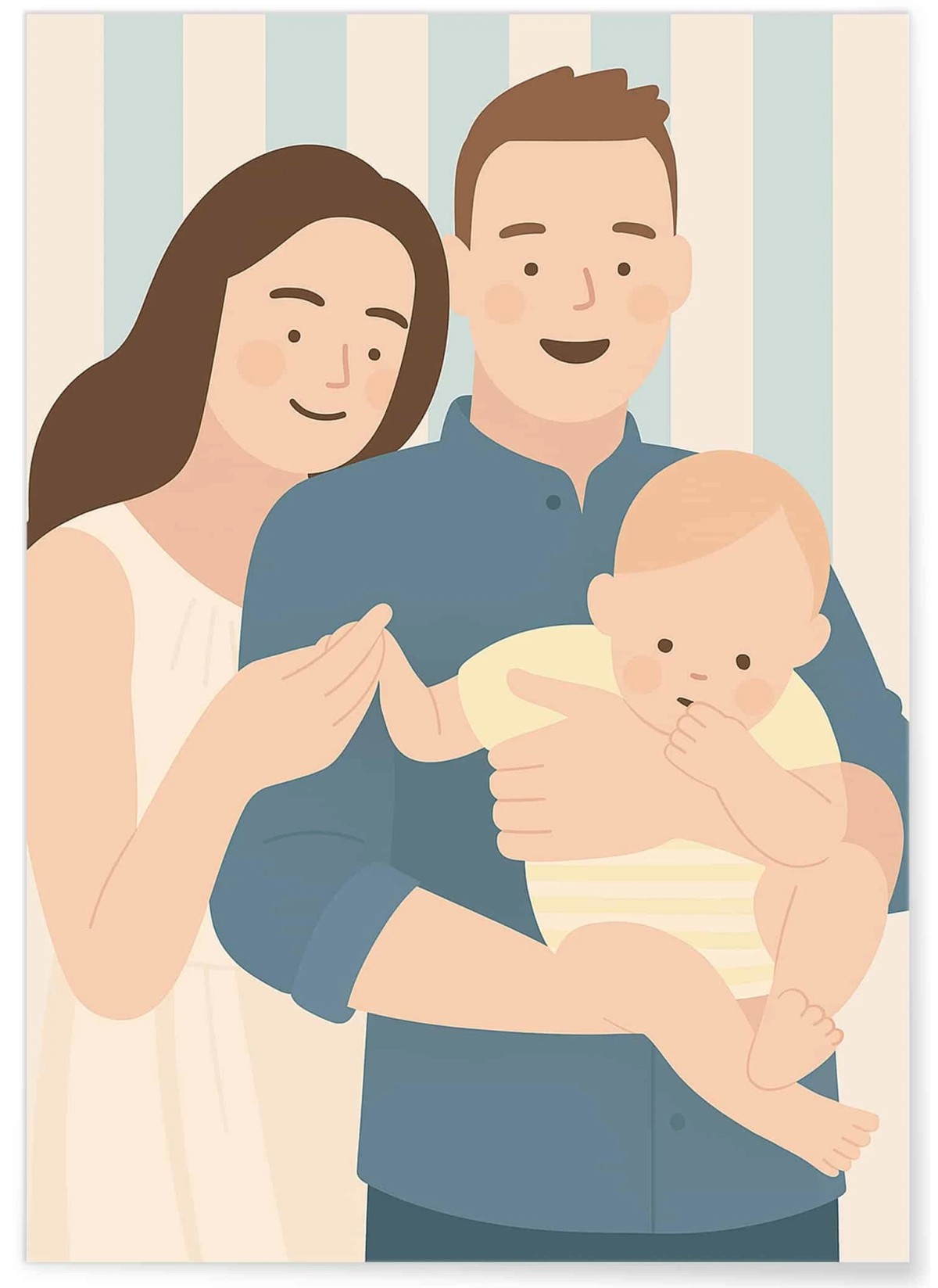 Affiche Illustration minimaliste personnalisée pour couple | L’AFFICHERIE