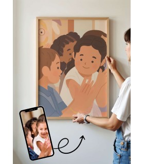 Affiche Illustration minimaliste personnalisée pour enfant | L’AFFICHERIE
