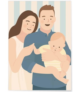 Affiche Personnalisée Illustration minimaliste ┃Enfant