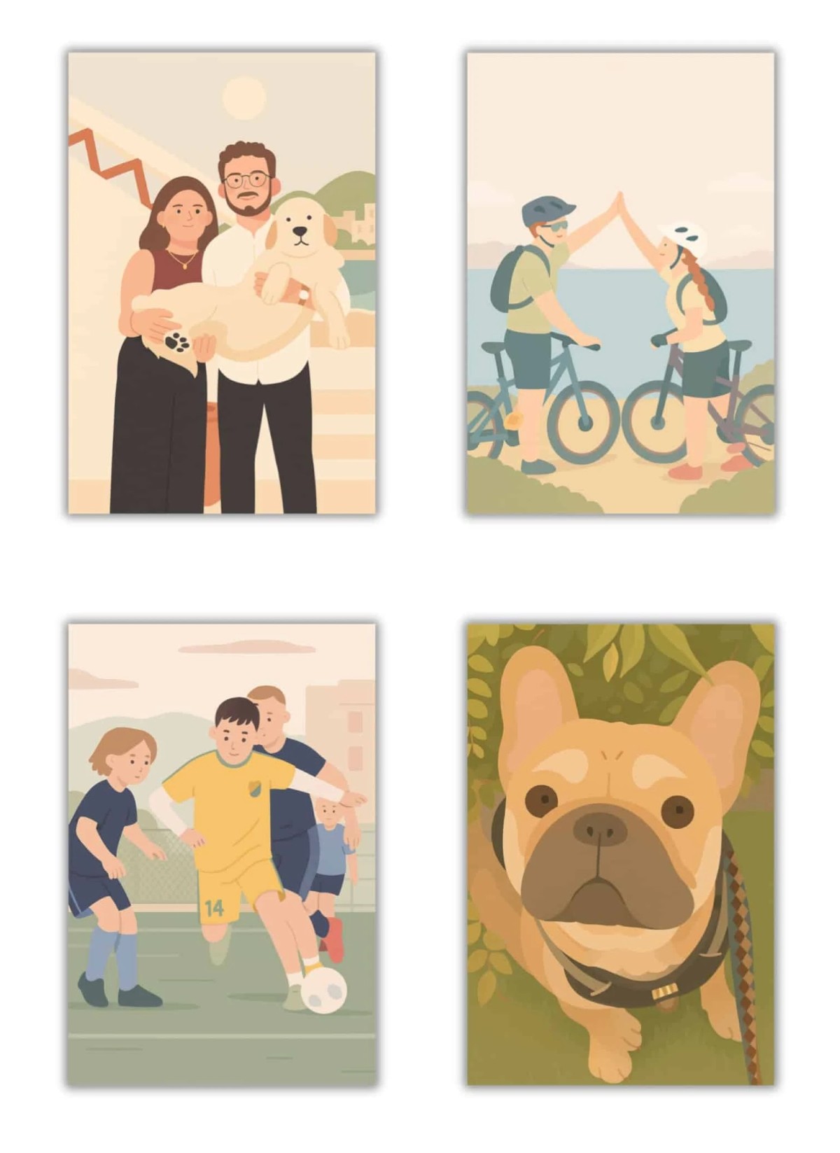 Affiche Illustration minimaliste personnalisée pour oncle et tante | L’AFFICHERIE
