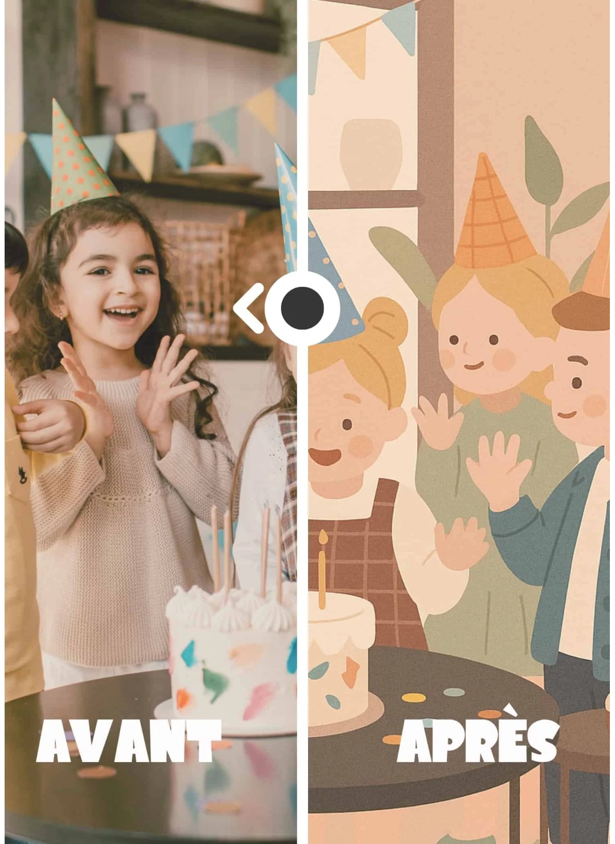 Affiche Illustration minimaliste personnalisée pour oncle et tante | L’AFFICHERIE