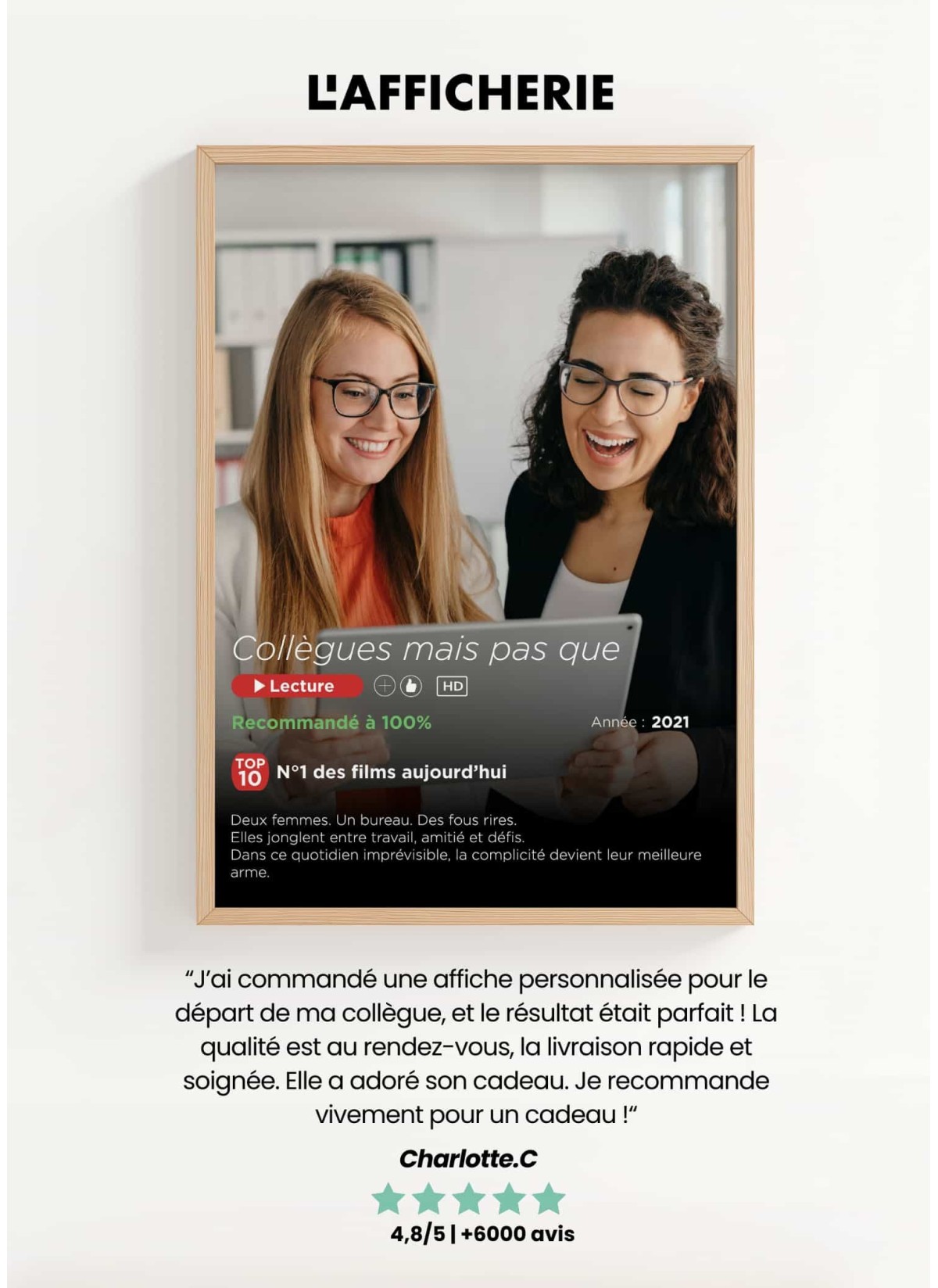 Affiche Netflix personnalisée pour enfants| Cadeau original & fun