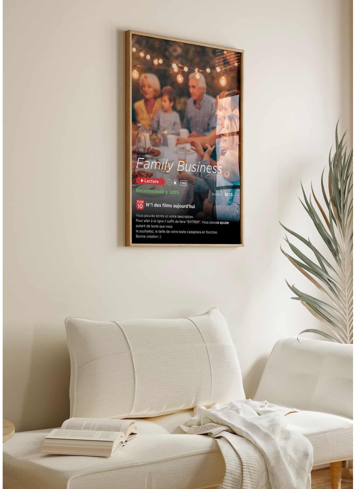 Affiche Netflix personnalisée pour oncle et tante| Cadeau original & fun