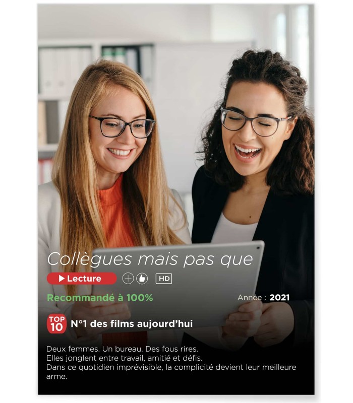 Affiche Netflix personnalisée pour collègues | Cadeau original & fun