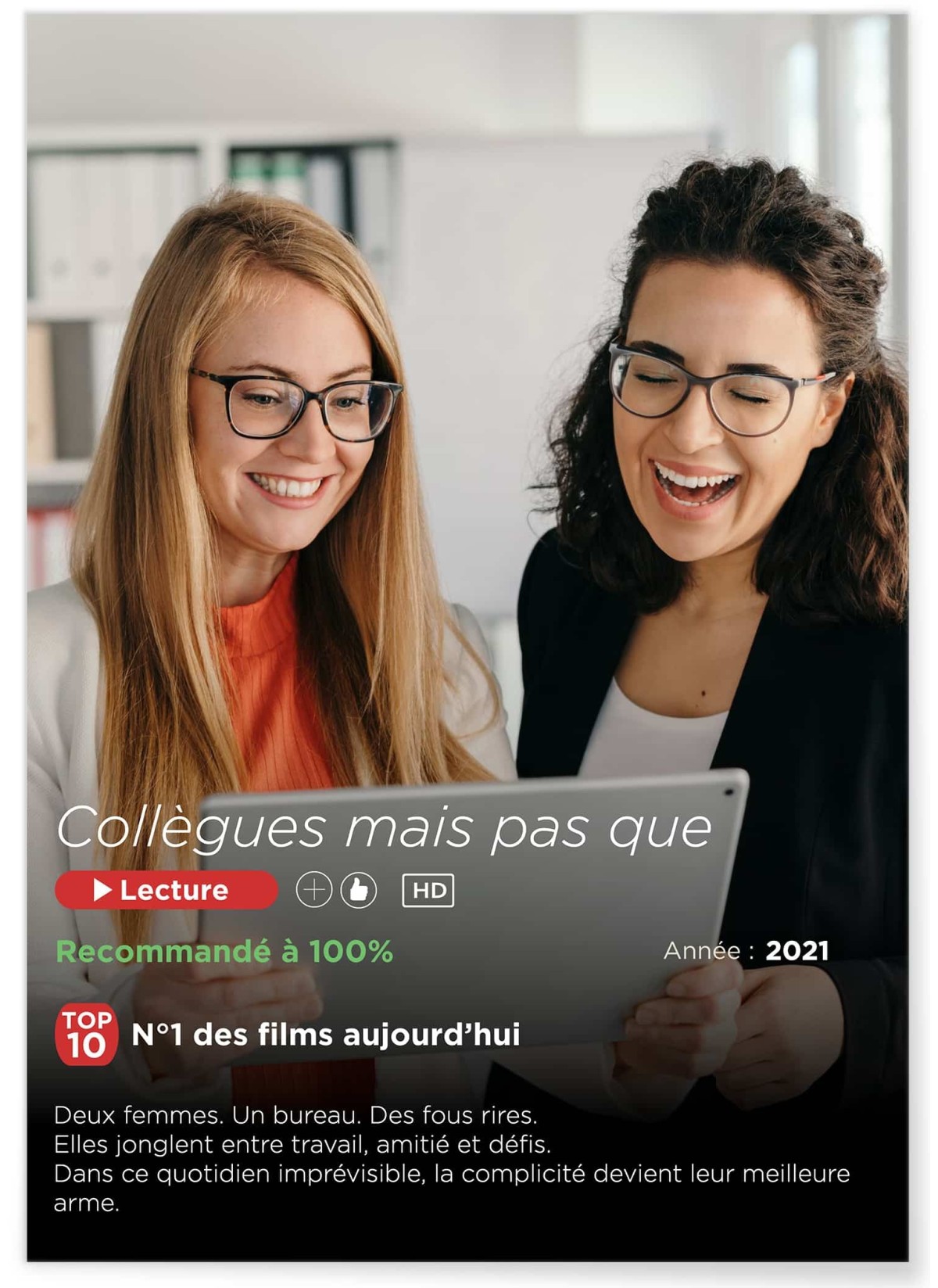 Affiche Netflix personnalisée pour collègues | Cadeau original & fun