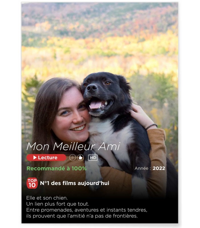 Affiche Netflix personnalisée pour animaux | Cadeau original & fun