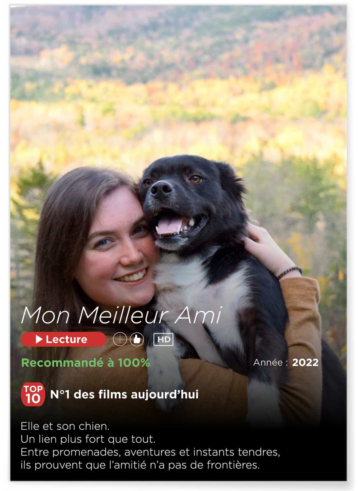 Affiche Netflix personnalisée pour animaux | Cadeau original & fun