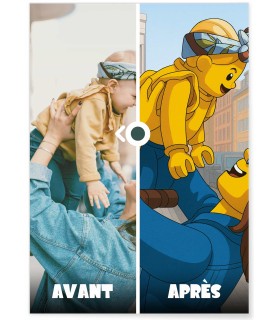 Affiche Personnages Briques Personnalisée┃Maman