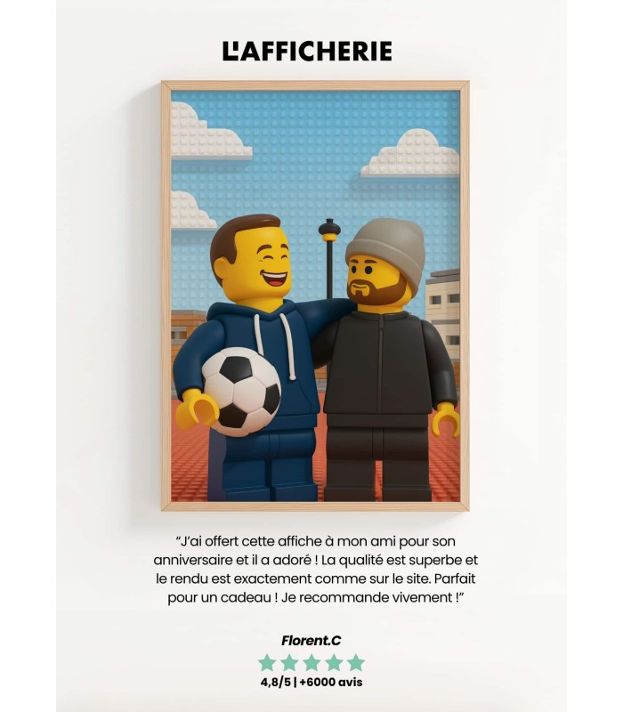 Affiche Personnages Briques Personnalisée┃Amis