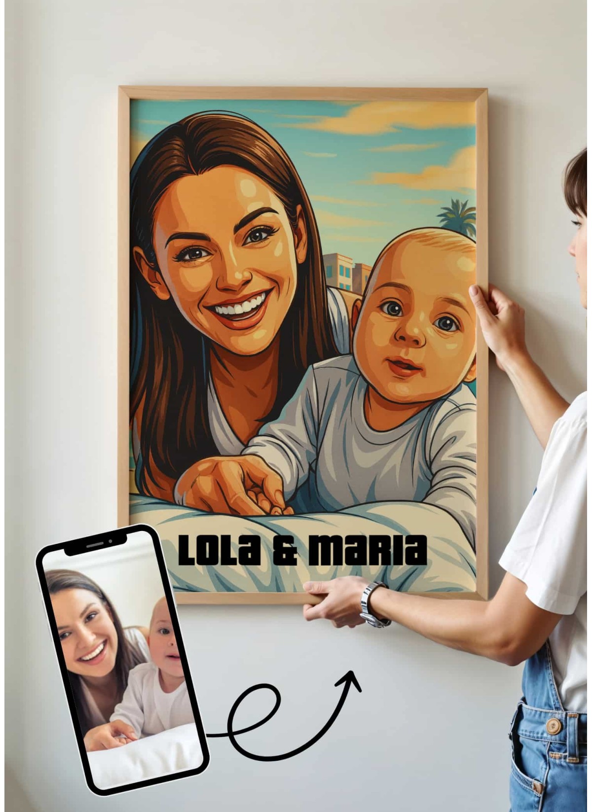 Affiche Personnalisée – Style Jeu Urbain pour maman | LAFFICHERIE