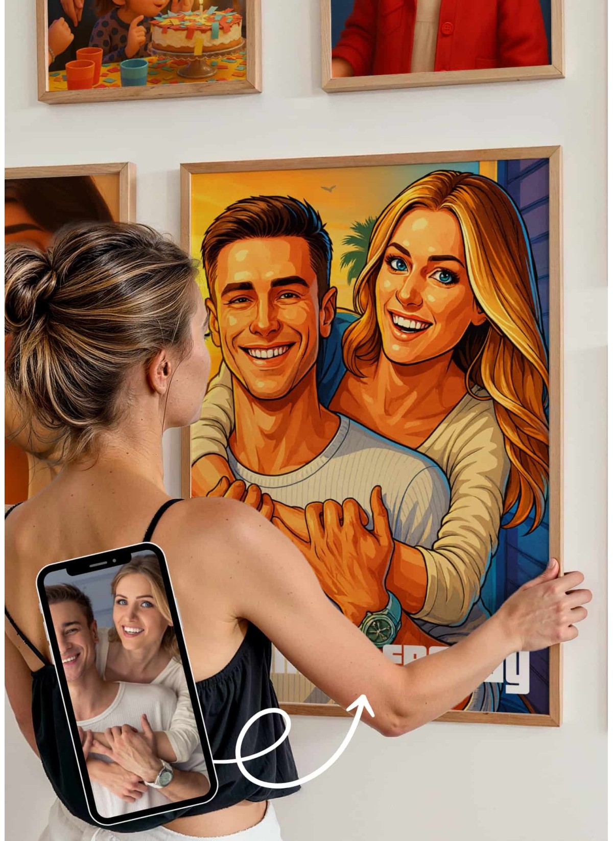 Affiche Personnalisée – Style Jeu Urbain pour couple | LAFFICHERIE