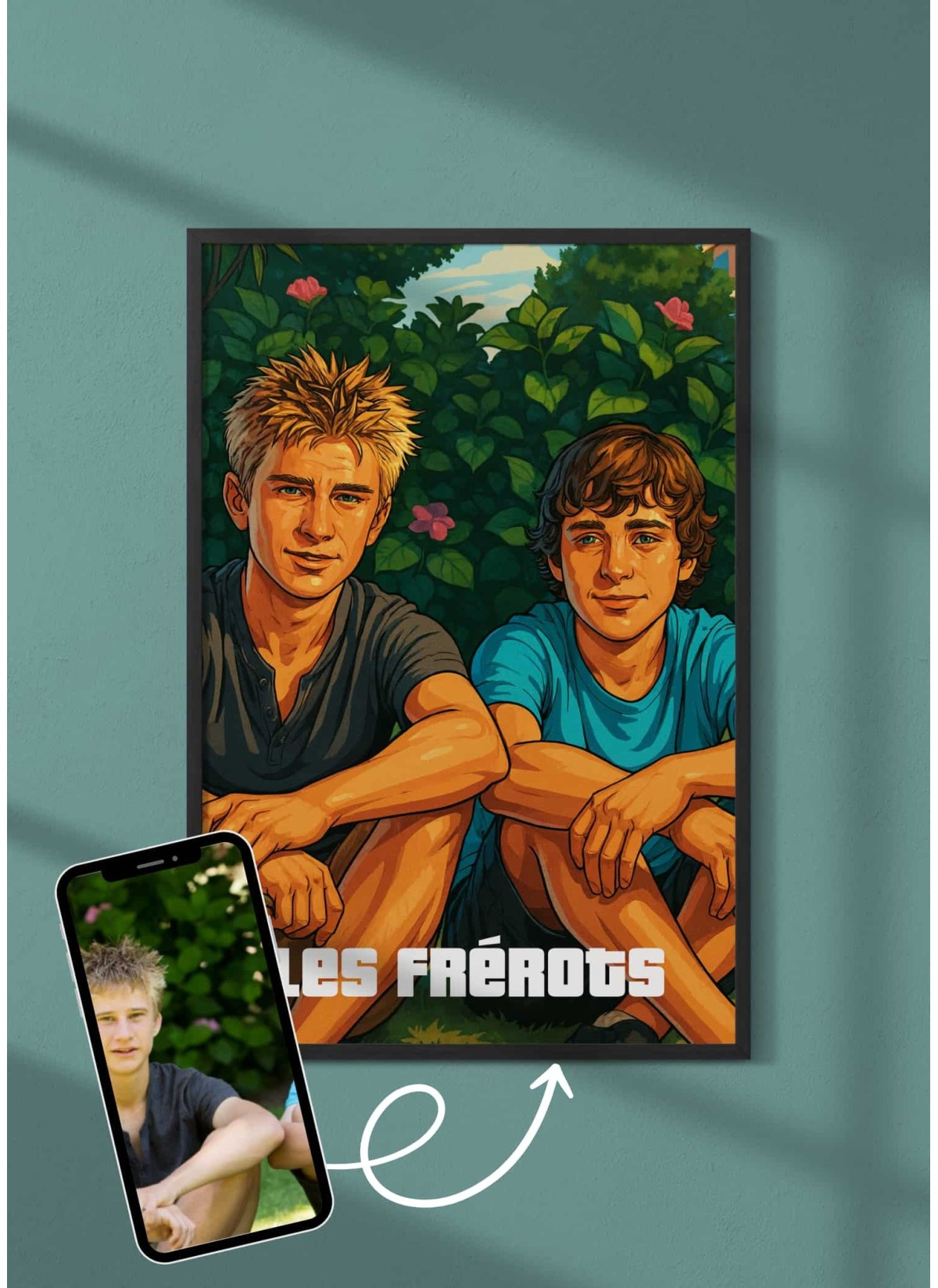 Affiche Personnalisée – Style Jeu Urbain pour frère et soeur | LAFFICHERIE