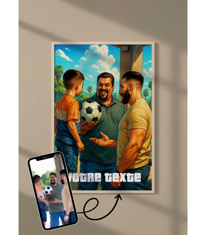 Affiche Personnalisée – Style Jeu Urbain pour oncle et tante | LAFFICHERIE
