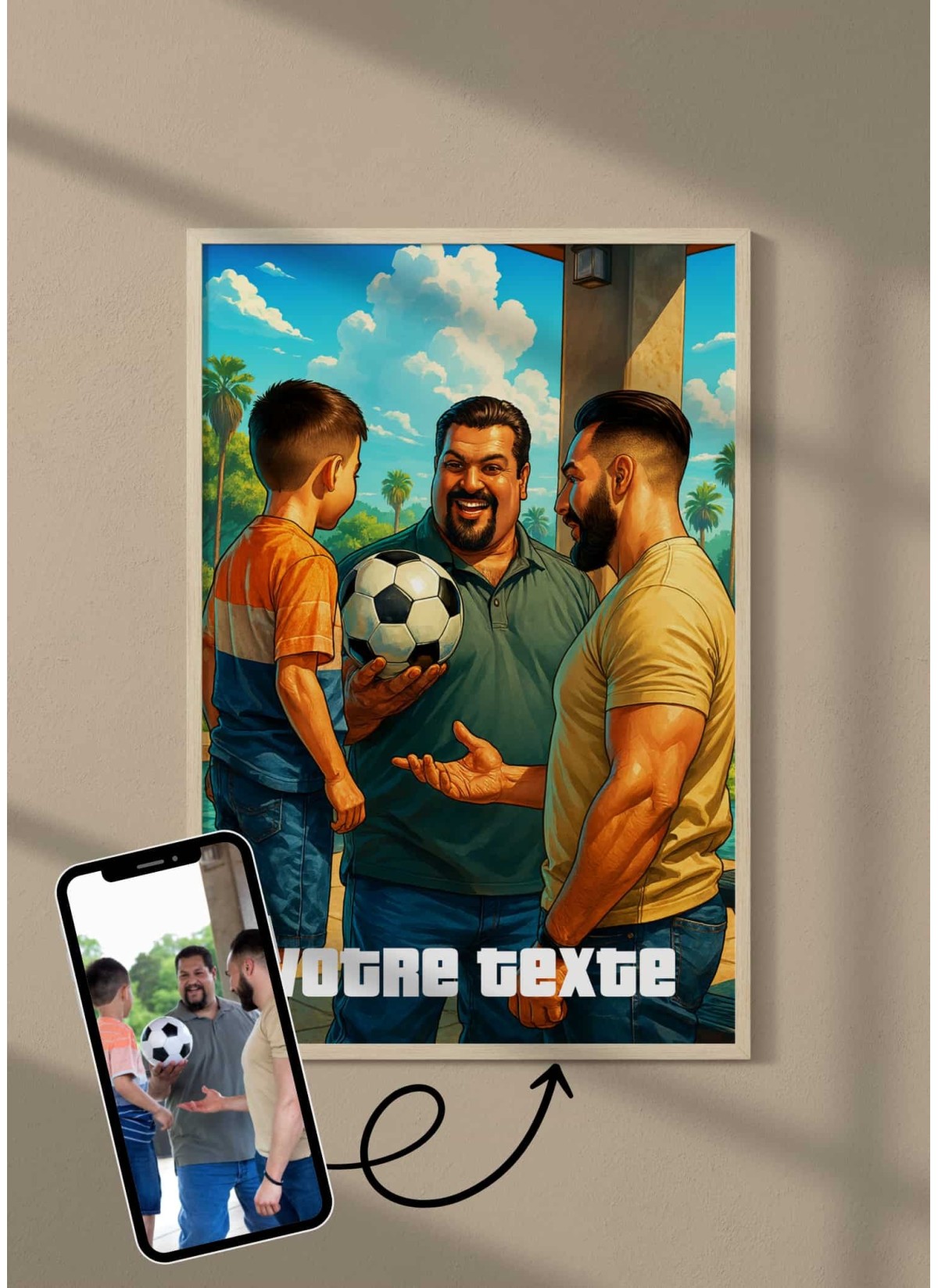 Affiche Personnalisée – Style Jeu Urbain pour oncle et tante | LAFFICHERIE