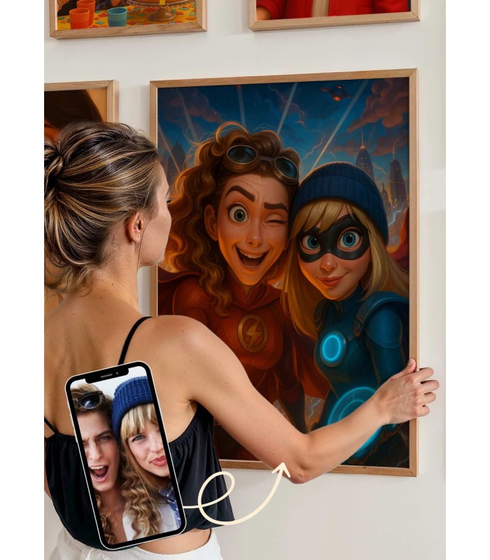 Affiche film super héros personnalisée pour amis | L’AFFICHERIE