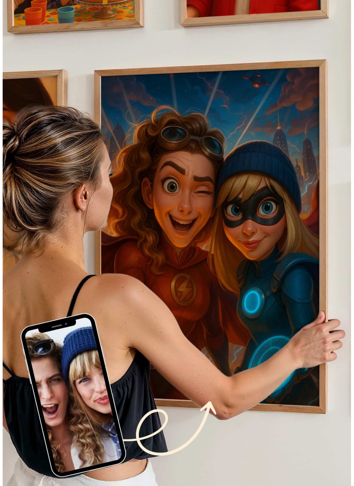 Affiche film super héros personnalisée pour amis | L’AFFICHERIE