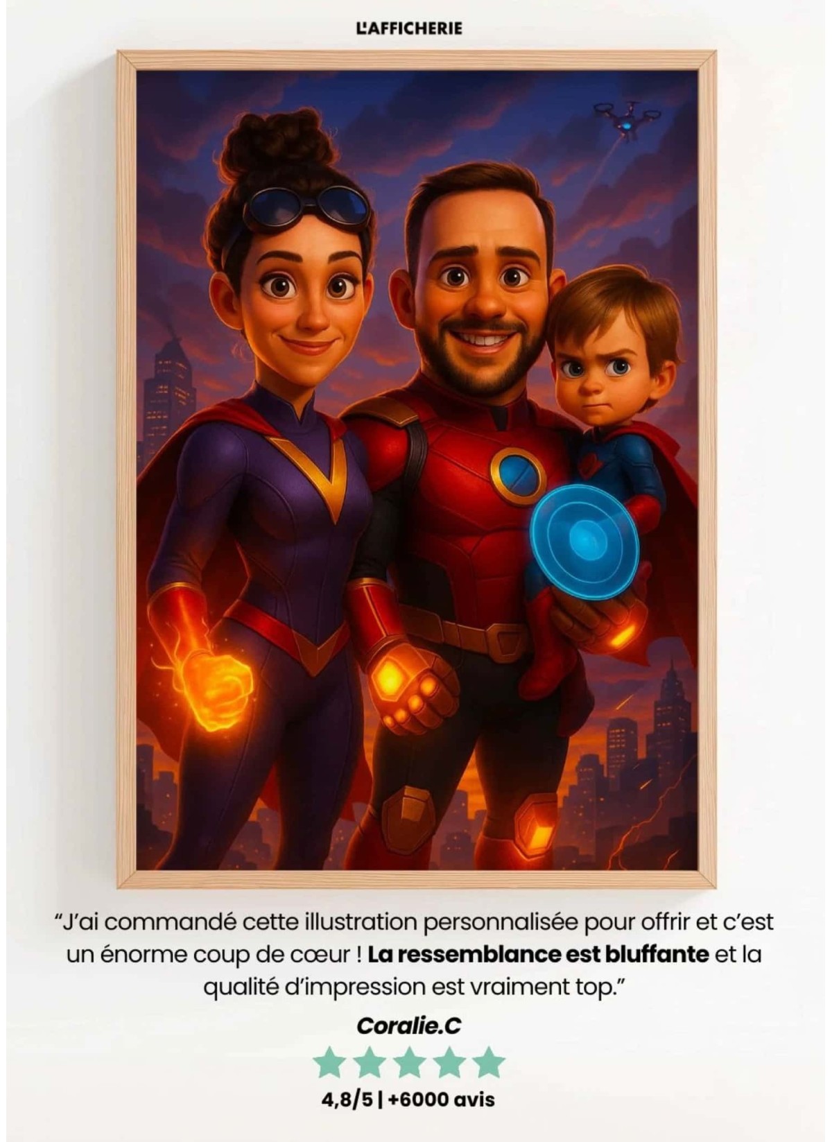 Affiche film super héros personnalisée pour enfant| L’AFFICHERIE