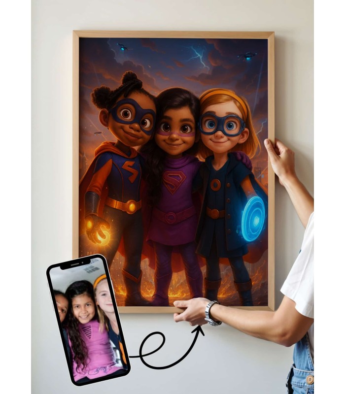 Affiche film super héros personnalisée pour enfant| L’AFFICHERIE